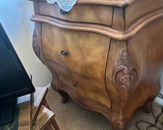 Antique French Provincial Style Bombe Chest