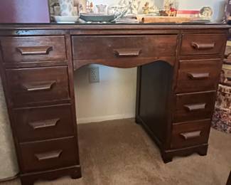 Vintage Art Deco Waterfall Writing Desk
