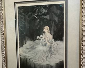 Louis Icart Lilies Etching