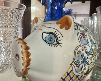 HandPainted Portuguese Ceramic Piggy Bank second image