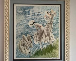 Louis Icart The Swan Print