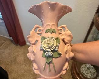 Pink Ceramic Rose Vase by Hull Art Pottery