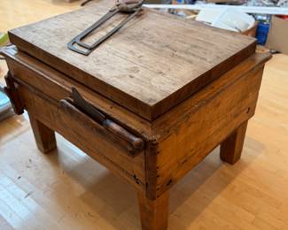 Antique butcher block