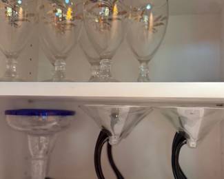 Martini and margarita glasses