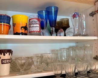 Antique drugstore soda, fountain glassware