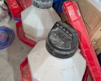 Lots and lots of chicken raising equipment 