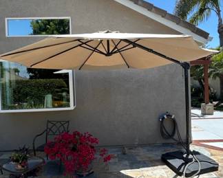Purple Leaf  ft Cantilever Patio Umbrella