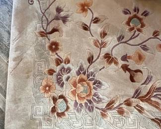 Chinese Art Deco Floral Rug second image