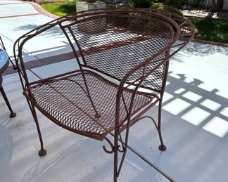 Vintage Woodard Wrought Iron Patio Set second image