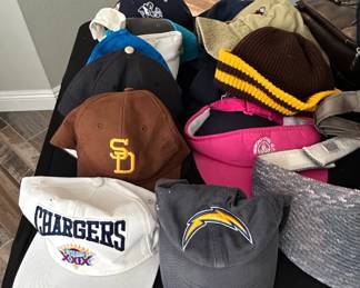 San Diego Padres and Los Angeles Chargers Baseball Caps Lot