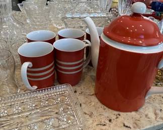 Assorted Crystal Glassware Set with Punch Bowl and Serving Pieces fifth image