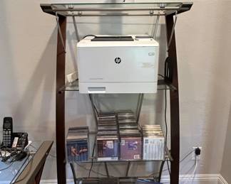 HP Color LaserJet Pro Mdw Printer with Assorted CDs and Media Shelf