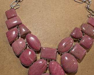 Rhodonite Bib Necklace
