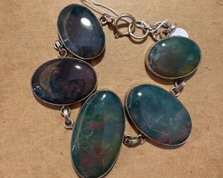 Dragon Jasper-Sterling Silver Bracelet
