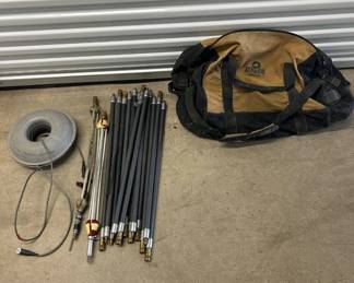 Lot #14 Chimney Sweep Rods Pneumatic Hoses Cordpro Cable RedHead Bag