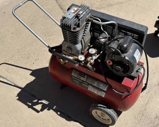 Lot #98 Craftsman 2 HP Two Cylinder 12 Gallon Air Compressor Portable 100 PSI