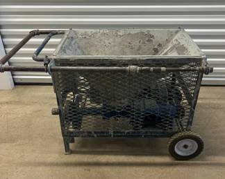 Lot #27 Quadna Industrial Material Hopper Cart with Wheels & Handles Heavy Duty