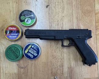 Lot #83 Daisy Powerline Model 170 BB Caliber Air Pistol with Assorted Pellets