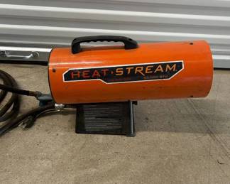 Lot #30 Heat Stream HS-50V-GFA 50,000 BTU Propane Forced Air Heater with Hose & Regulator
