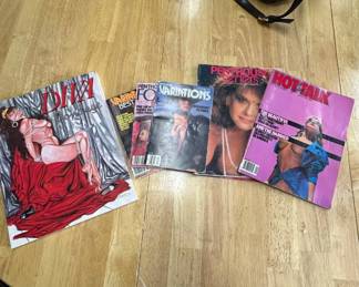 Lot #124 Vintage Adult Magazine Lot 1980s Penthouse Variations Hot Talk Diva Bondage