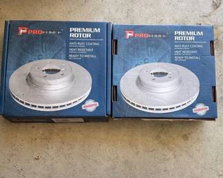 Lot #105 Pair of Proforce Premium Rotor 80126G Anti-Rust Coated Heat Resistant Brake Rotors