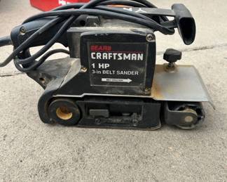 Lot #135 Sears Craftsman 1HP 3-Inch Belt Sander Electric Corded Woodworking Tool