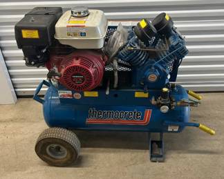 Lot #28 Thermocrete Jenny Air Compressor Honda GX270 Gas Powered Portable Industrial
