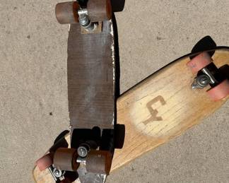 Lot #75 Vintage 1970s Wood Skateboard Lot (2) Retro Surf Style Skate Boards