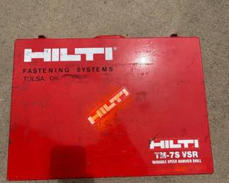 Lot #117 Hilti TM-7S VSR Variable Speed Reversible Hammer Drill w/ Red Metal Case