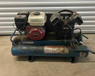 Lot #26 Multi-Power Industrial Equipment Air Compressor Honda GX160 5.5 HP Gas Powered