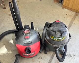 Lot #103 Craftsman 6 Gallon 2.5 HP Wet/Dry Vac & Shop-Vac 6 Gallon 2.5 HP Wet/Dry Blower Vac Lot