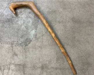 Lot #184 Antique Rustic Hand-Cut Natural Wood Walking Stick Cane Knobby Branch Folk Art