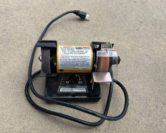 Lot #143 Chicago Electric 3" Mini Bench Grinder Item #43533 120W Variable Speed 0-10000 RPM