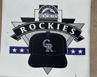 Lot #76 Vintage Colorado Rockies MLB Stadium Seat Cushion K.R. Industries 1992 Baseball Memorabilia
