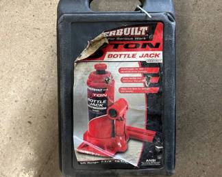 Lot #17 Powerbuilt 6 Ton Hydraulic Bottle Jack #640407 Heavy Duty Auto Repair Tool