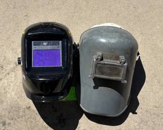 Lot #96 Vintage Welding Helmets Lot of 2 Auto-Darkening & Passive Industrial Safety Gear