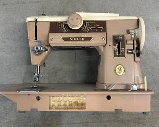 Lot #166 Vintage Singer 500A Rocketeer Sewing Machine 1950s Tan Beige Zigzag Head Only