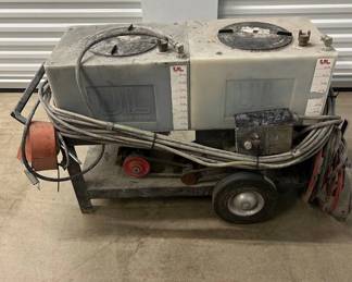 Lot #183 UL Dual Tank Spray Foam Insulation Rig Cart DC Motor Control Hoses 90LB