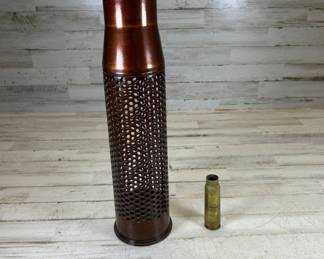 Lot #175 75mm M61A1B1 1953 Artillery Shell Casing Trench Art Umbrella Stand Military