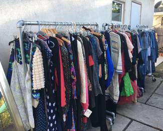 Racks of women’s dresses & more