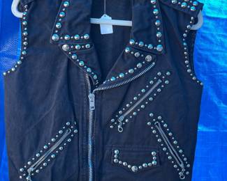 BOY London denim studded vest late 70s/early 80s