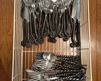 Pottery barn forged flatware