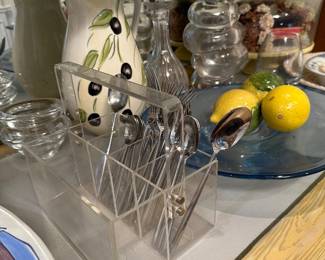 Lucite caddy and more 