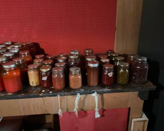 Canned products by the homeowner