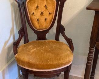 Victorian style parlor chair