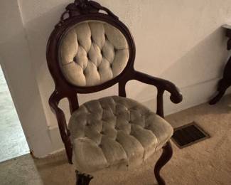 Victorian-style parlor armchair