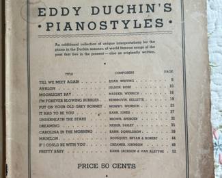 "Eddy Duchin's Pianostyles, Volume II songbook 