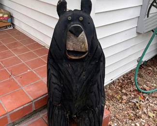 CARVED BLACK BEAR