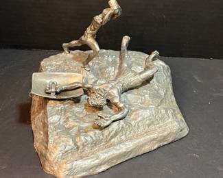BRONZE SCULPUTURE DAVID AND GOLIATH