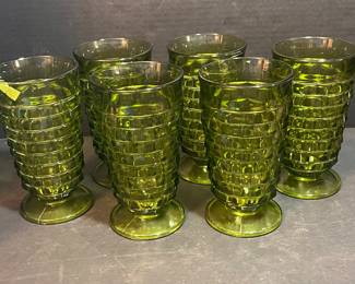 FOSTORIA GREEN GLASSES